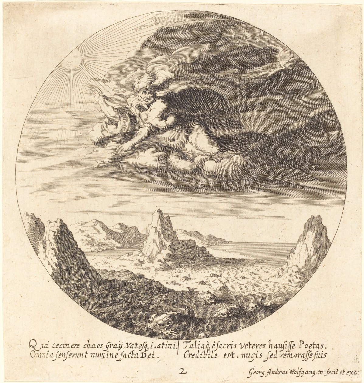 Isten rendet teremt a káoszból alkotó: Georg Andreas Wolfgang the Elder