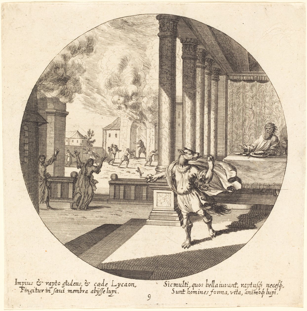 Jove Lycaont farkassá varázsolja alkotó: Georg Andreas Wolfgang the Elder