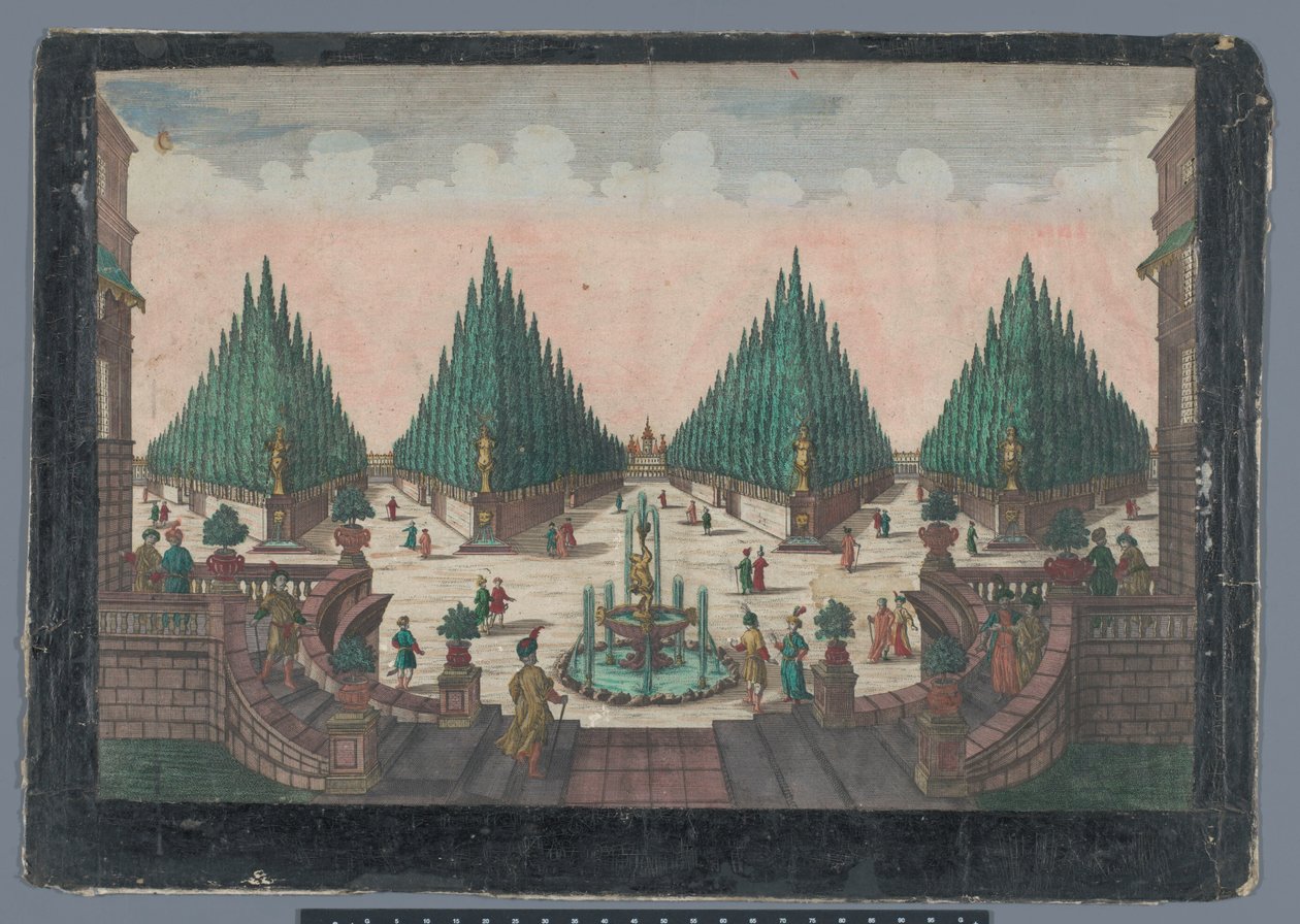 Kilátás egy cipruskertre Konstantinápolyban Prospect des Cypresses Gartens alkotó: Georg Balthasar Probst (possibly)