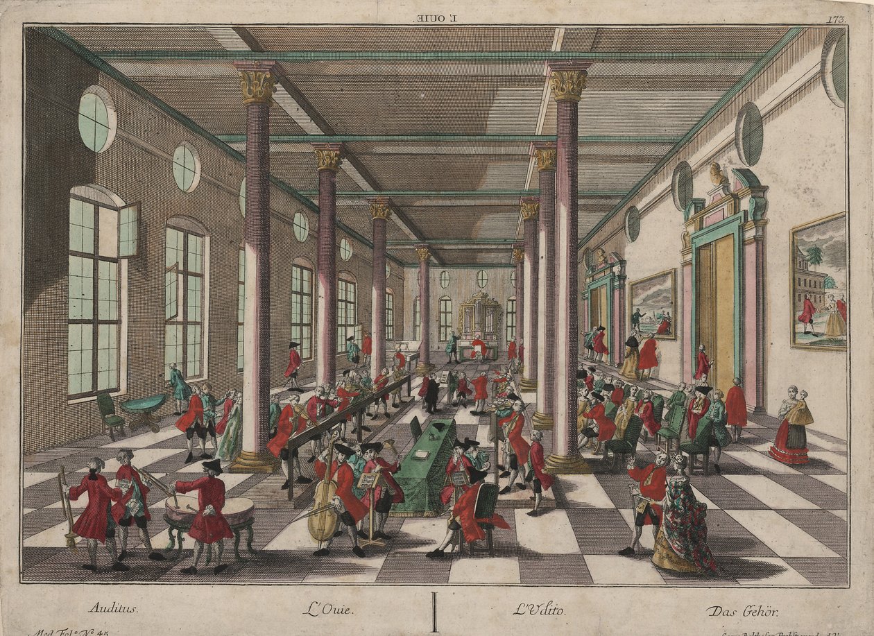 A hallás allegóriája alkotó: Georg Balthasar Probst
