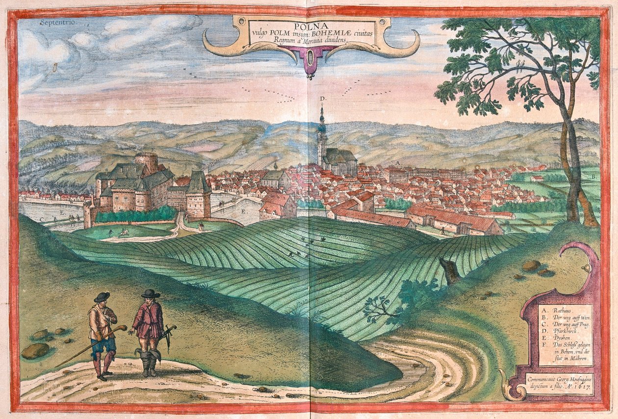 Polna (Csehország), Csehország - Georg Braun "Civitates Orbis Terrarum" című művében, Köln, 1617 alkotó: Georg Braun