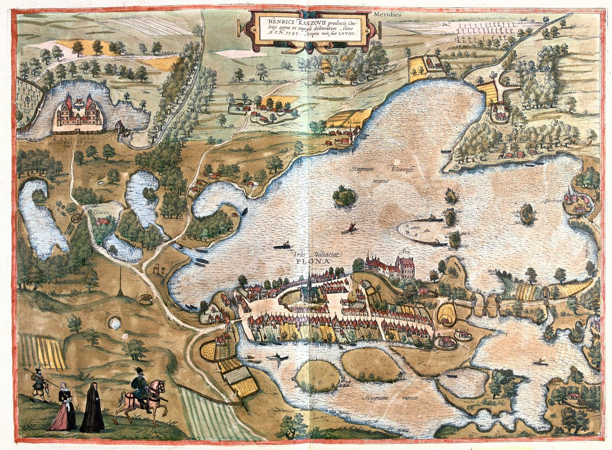 Schleswing, Holstein, Németország - Georg Braun "Civitates Orbis Terrarum" című művében, Köln 1617. alkotó: Georg Braun