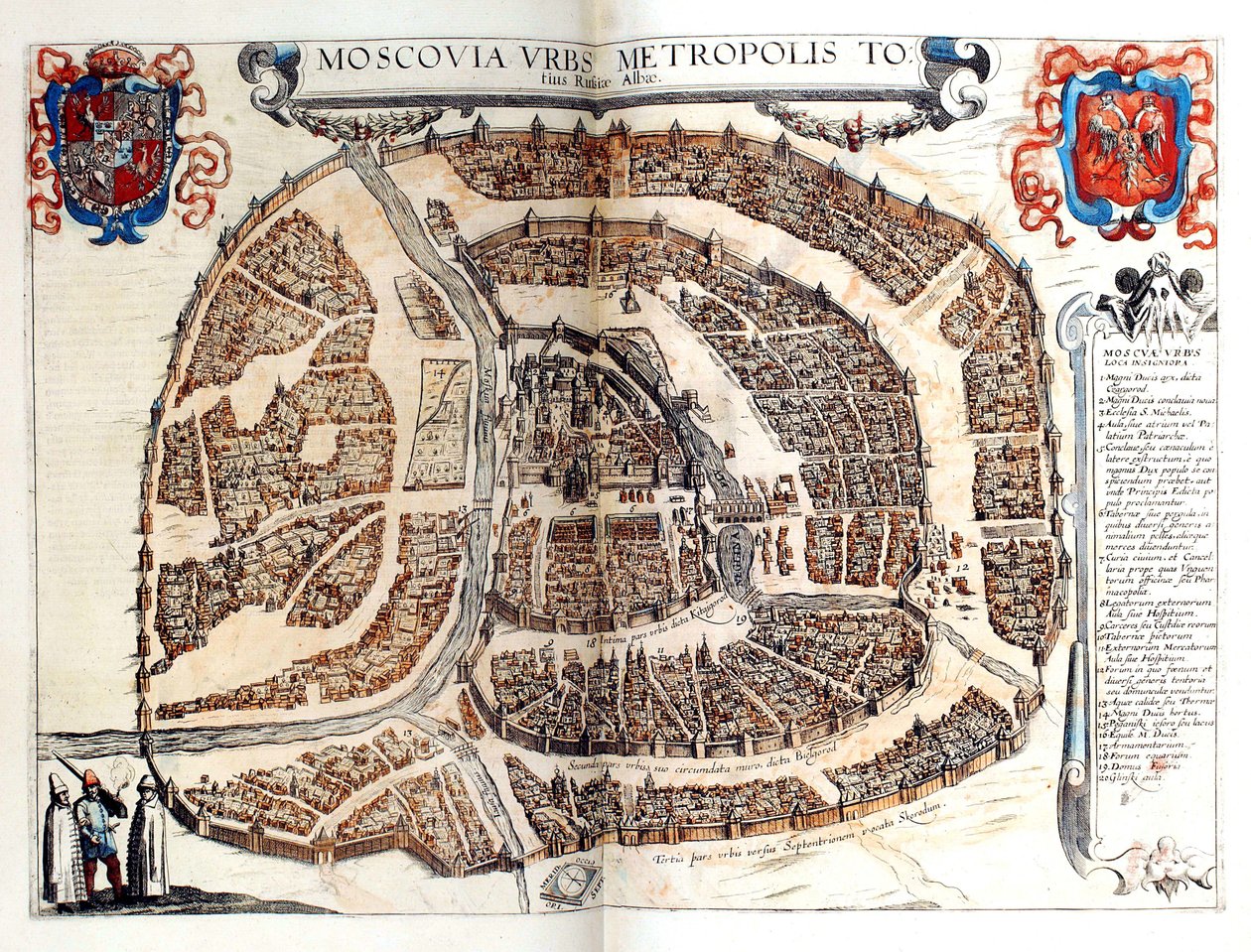 Moszkva térképe, 1572 alkotó: Georg Braun und Franz Hogenberg