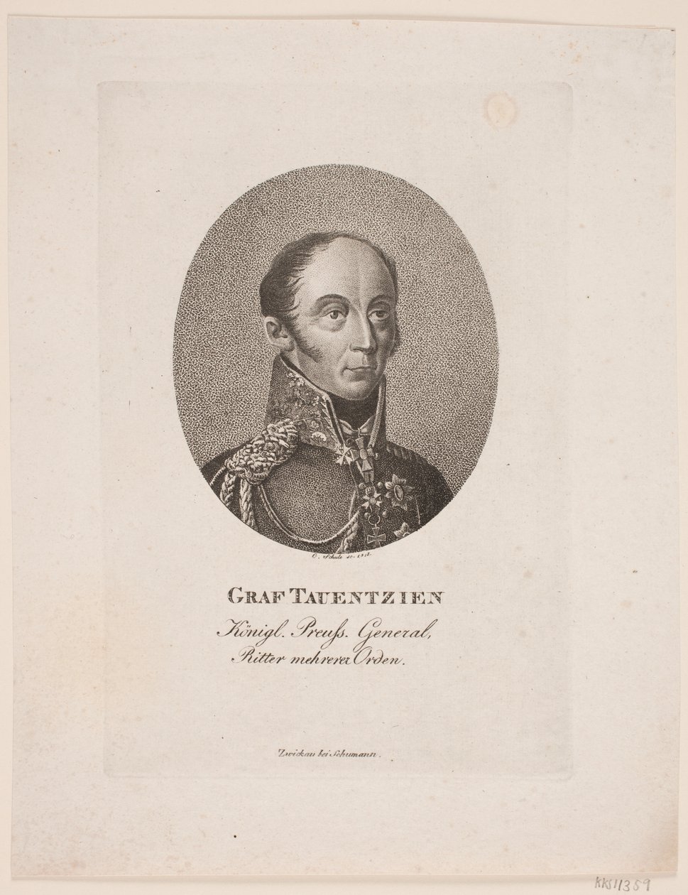 Tauentzien sírja alkotó: Georg Christian Schule