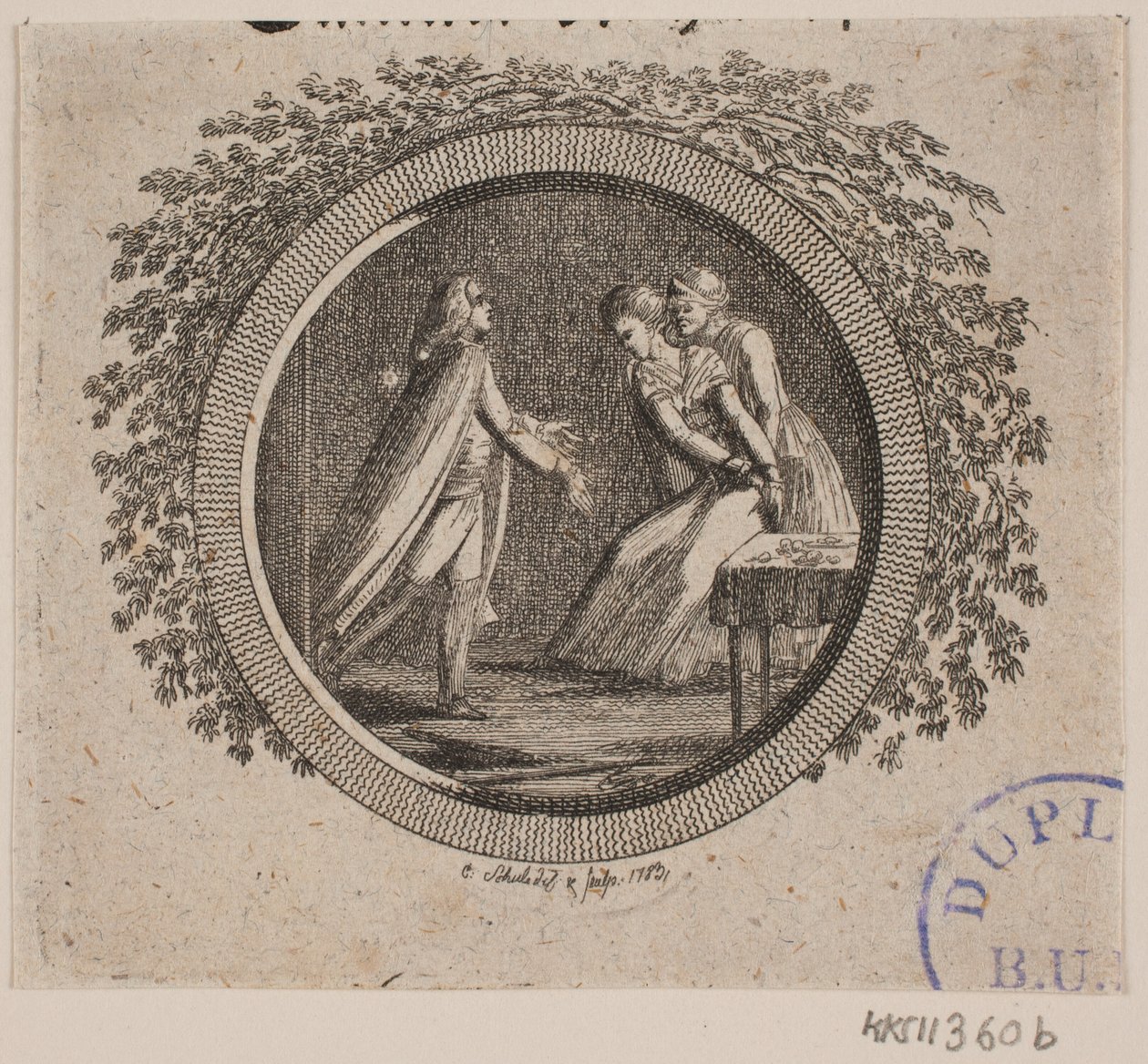Címmatrica S. Richardsonnak: "Miss Clarissa Harlowe története", ötödik rész alkotó: Georg Christian Schule