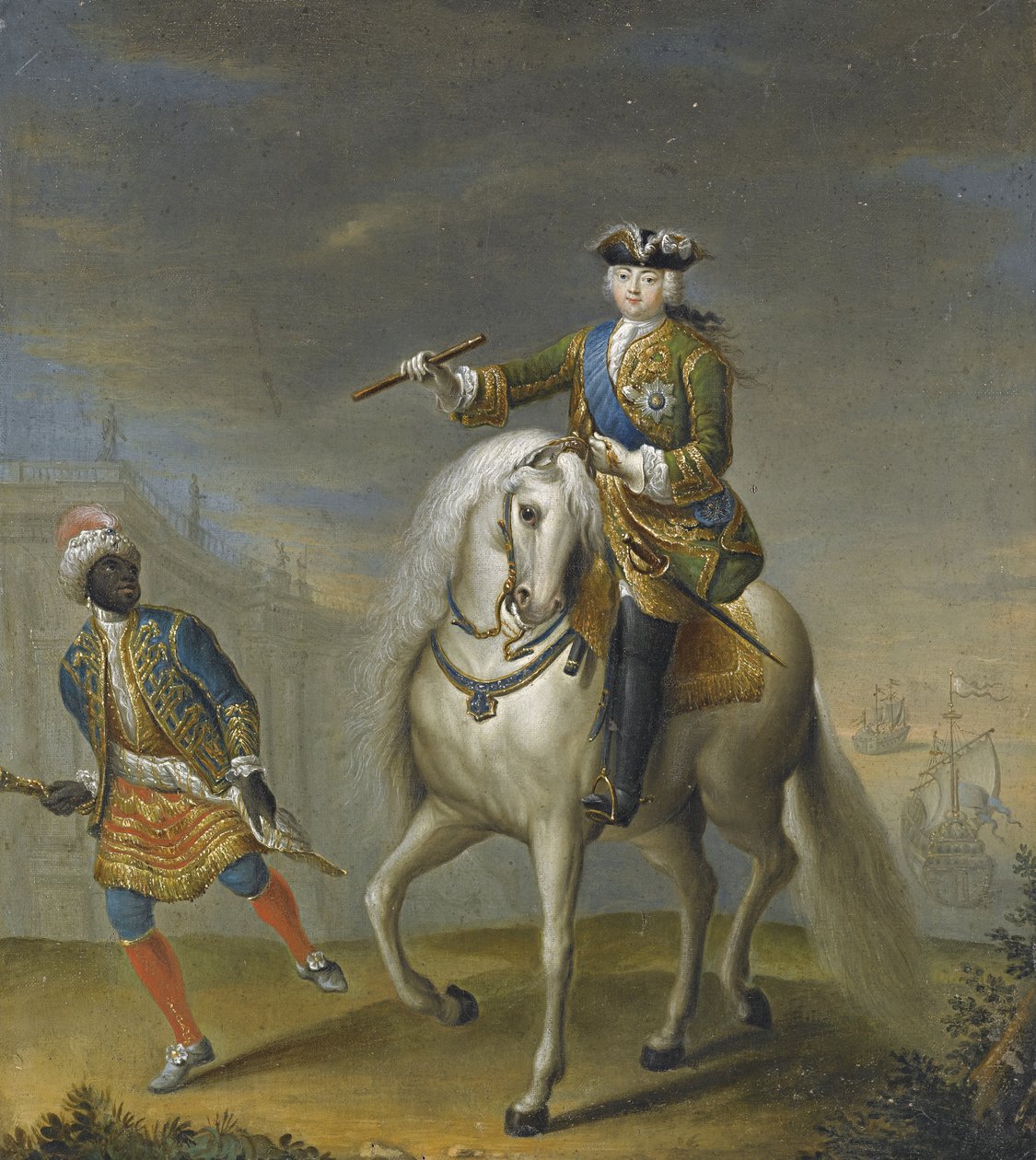Erzsébet császárné 1709-1762 egy arab fiúval alkotó: Georg Christoph Grooth