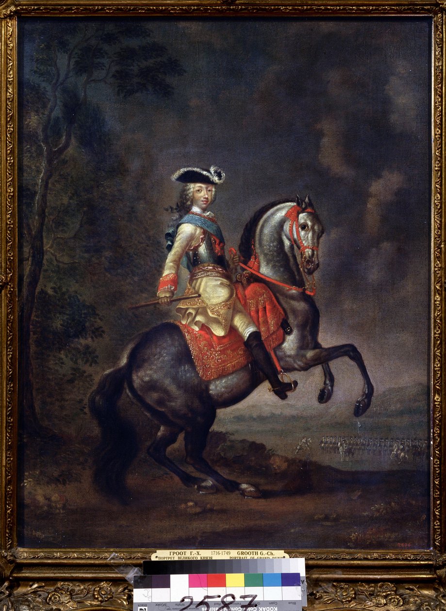 III. Péter nagyherceg (1728-1762) portréja (III. Péter nagyherceg portréja). Georg Christoph Grooth (1716-1762) festménye, olaj, vászon alkotó: Georg Christoph Grooth