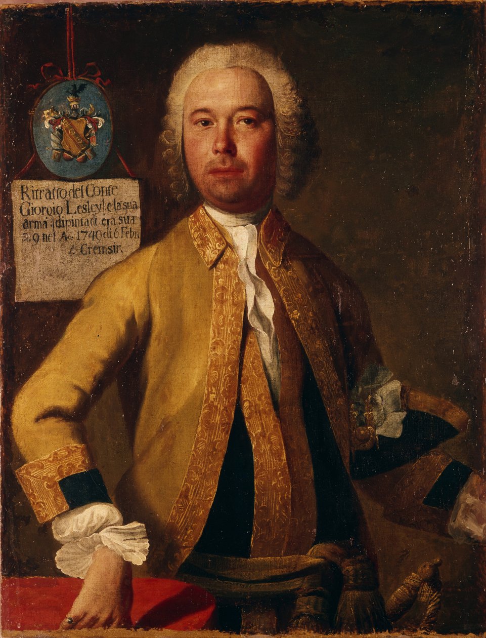 George Lesley gróf tábornok portréja 1720-1772, 1749 alkotó: Georg Christoph Grooth