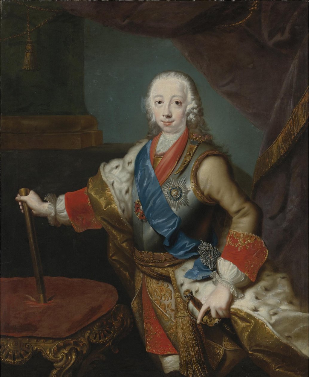 III. Péter orosz cár portréja 1728-1762 alkotó: Georg Christoph Grooth