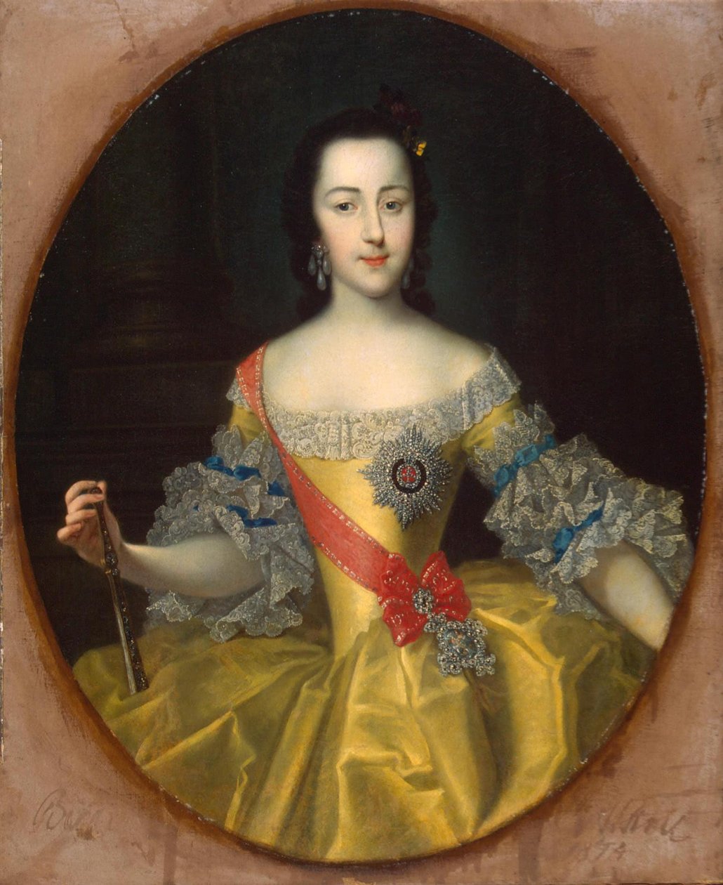 Katalin Alekszejevna nagyhercegnő portréja alkotó: Georg Cristoph Grooth