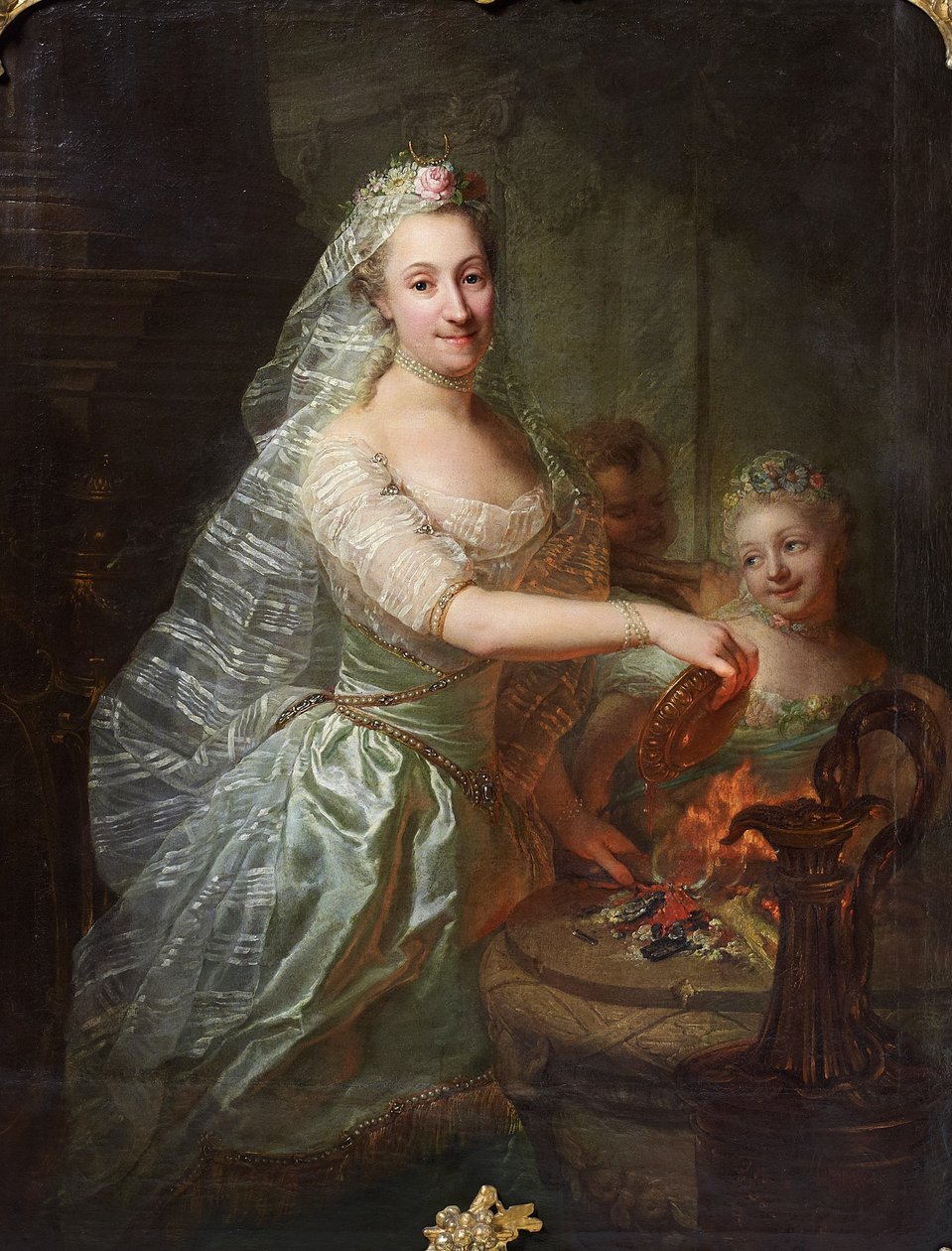 Magdalene Charlotte von Olthoff áldozópapnő portréja alkotó: Georg David Matthieu