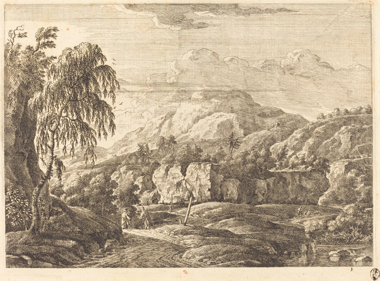 Táj kereszttel és figurákkal alkotó: Georg Eisenmann