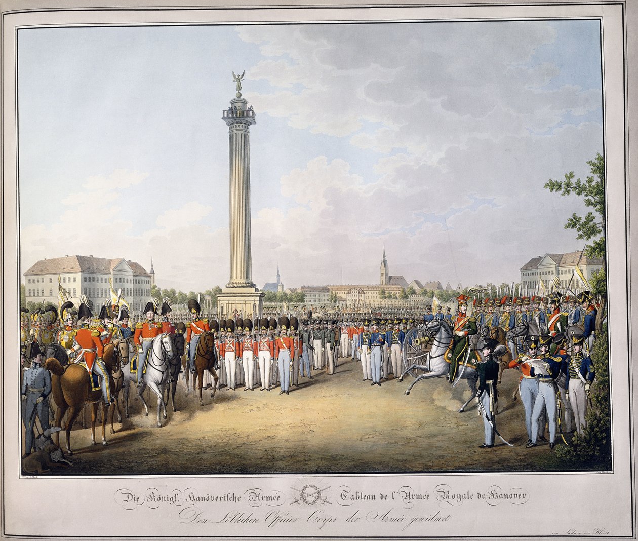 A Hannoveri Királyi Hadsereg táblázata a "Tableau des Armees de l"Europe-ból", Luwig Von Kleist, 1828-1845 alkotó: Georg Emanuel Opitz