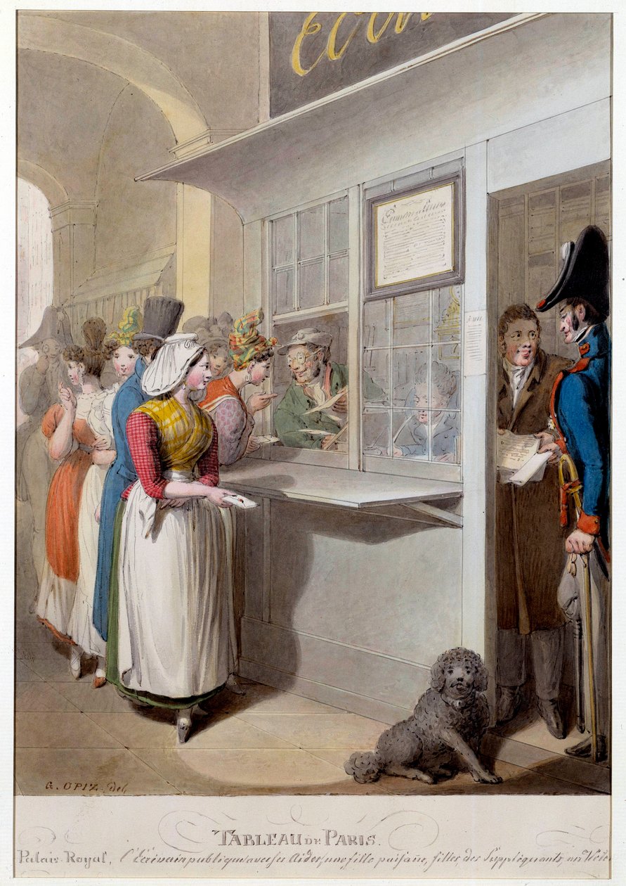George Emanuel Opitz (1775-1841) 19. századi Párizs, Musee Carnavalet, a Királyi Palota litográfiájának közírója alkotó: Georg Emanuel Opitz