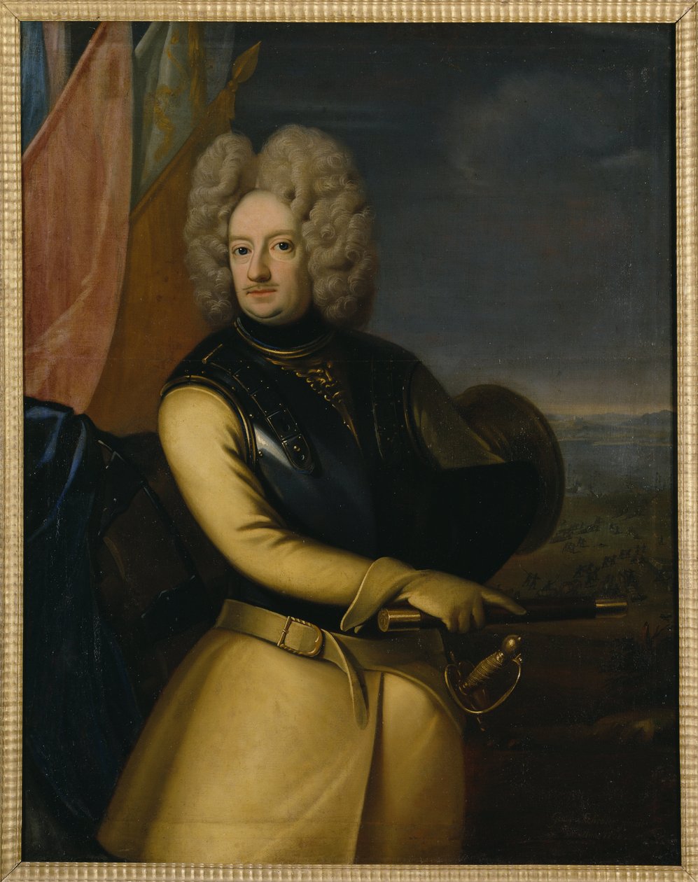 Comte Magnus Stenbock, mezei marechal suedois – Magnus Stenbock gróf (1665-1717) portréja, Schroeder, Georg Engelhard (1684-1750). Olajfestmény alkotó: Georg Engelhardt Schröder