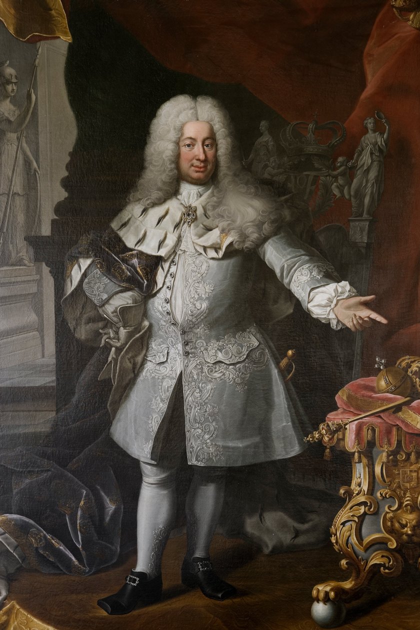 I. Fredrik, svéd király, 1720 körül (olaj, vászon) alkotó: Georg Engelhardt Schröder