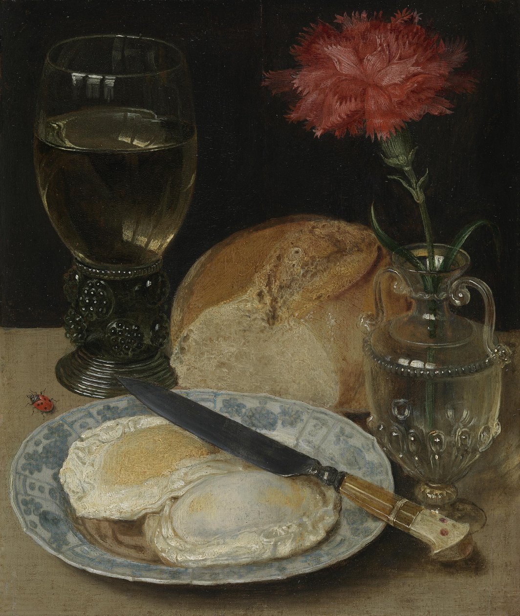 Német: Stillleben mit Spiegeleiern Stil-life tükörtojással alkotó: Georg Flegel