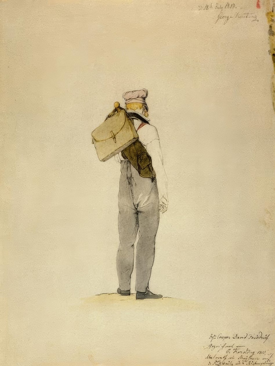 C.D.Friedrich egy gyalogtúrán a Krkonoše-hegységben alkotó: Georg Friedrich Kersting
