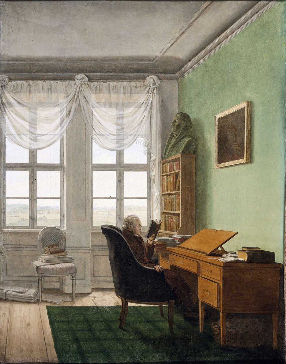 Németül:  Reinhard káplán dolgozószobája alkotó: Georg Friedrich Kersting