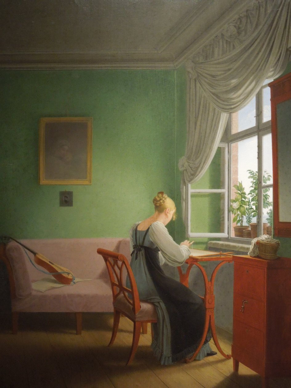 Lengyel:  Hafciarka Hímző nő alkotó: Georg Friedrich Kersting