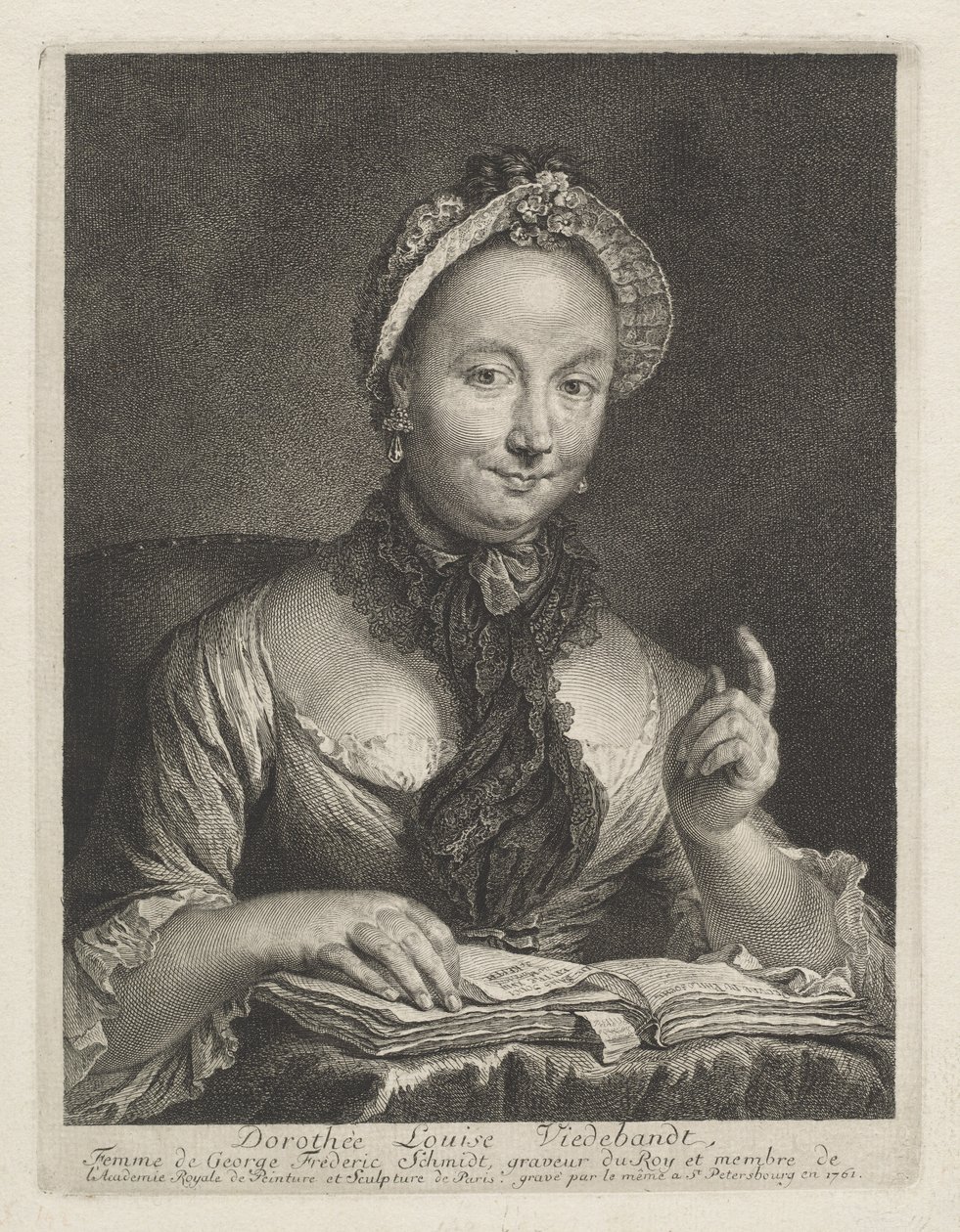 Dorothée Louise Viedebandt (A művész felesége) alkotó: Georg Friedrich Schmidt