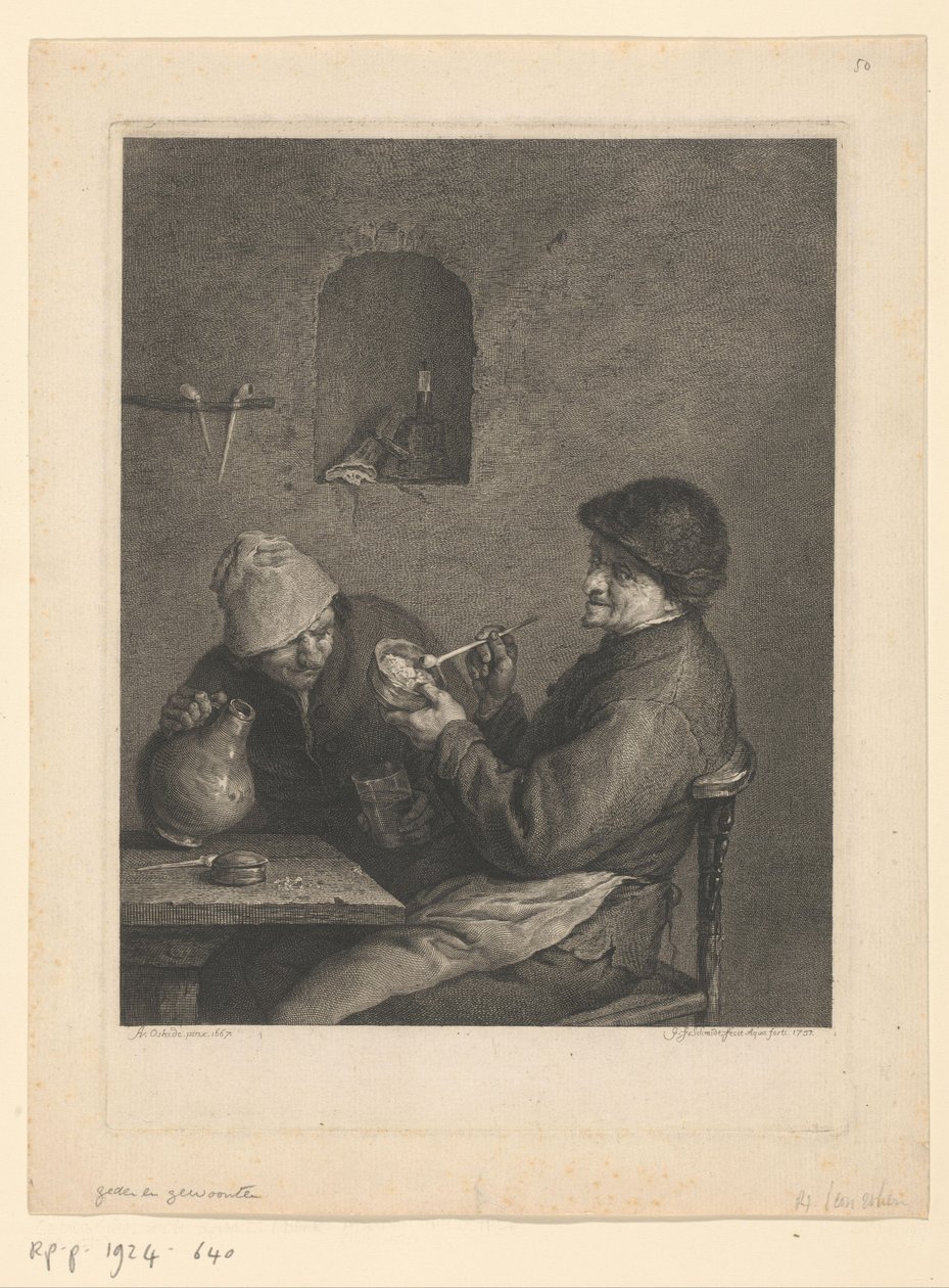 Dohányos és ivó alkotó: Georg Friedrich Schmidt