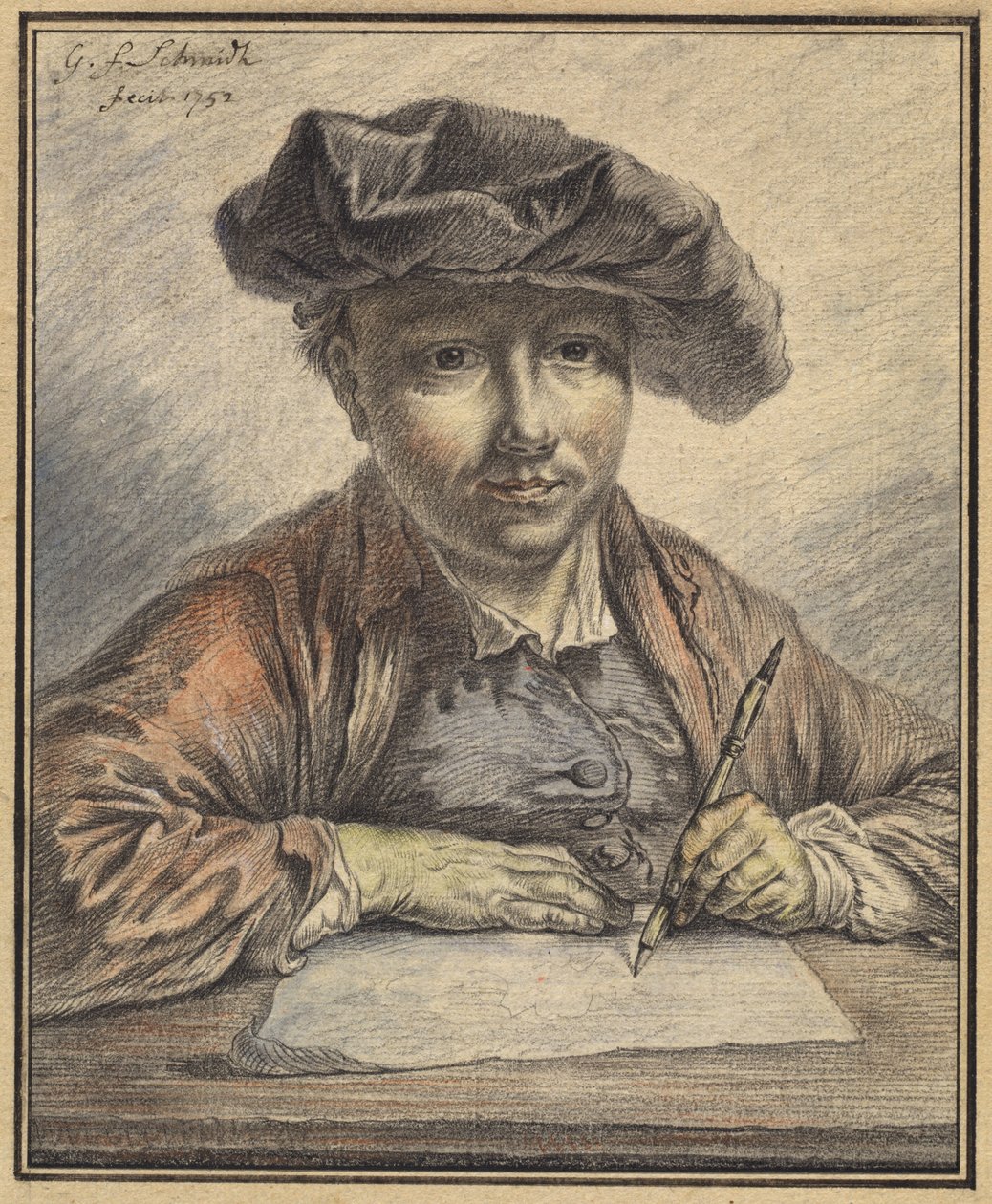 Önarckép vázlatkészítés alkotó: Georg Friedrich Schmidt