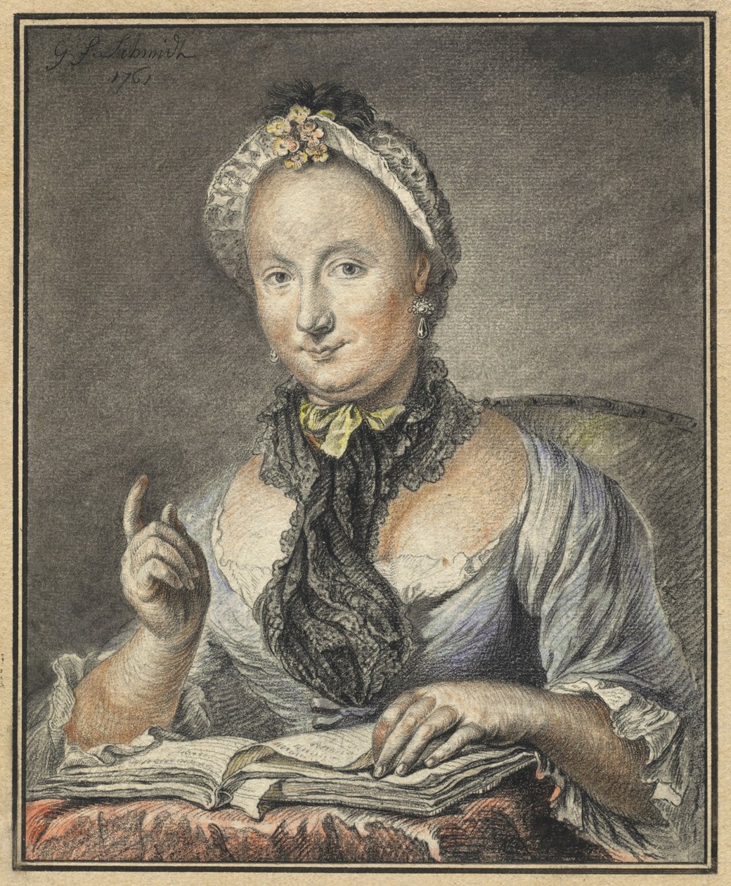 A művész felesége könyvvel alkotó: Georg Friedrich Schmidt
