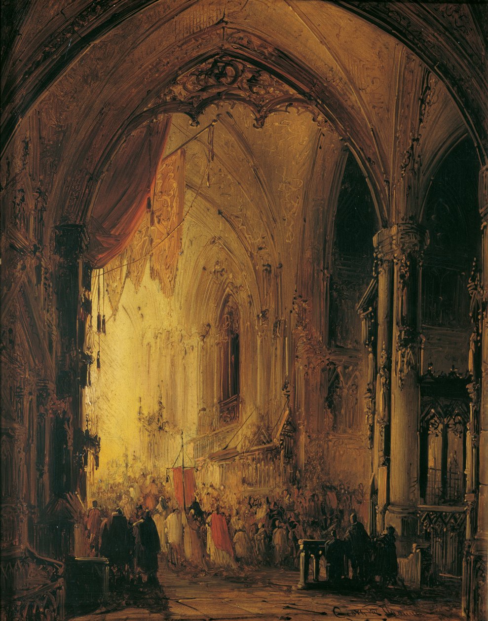Körmenet a katedrálisban alkotó: Georg Gillis van Haanen