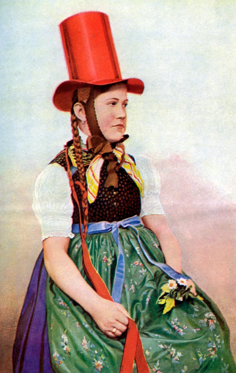 Egy erdei leány vasárnapi ruhájában, 1922. alkotó: Georg Haeckel