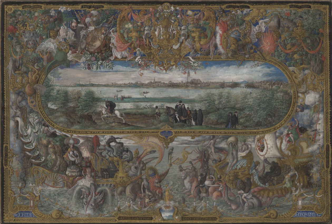 Sevilla látképe, 1573 alkotó: Georg Hoefnagel