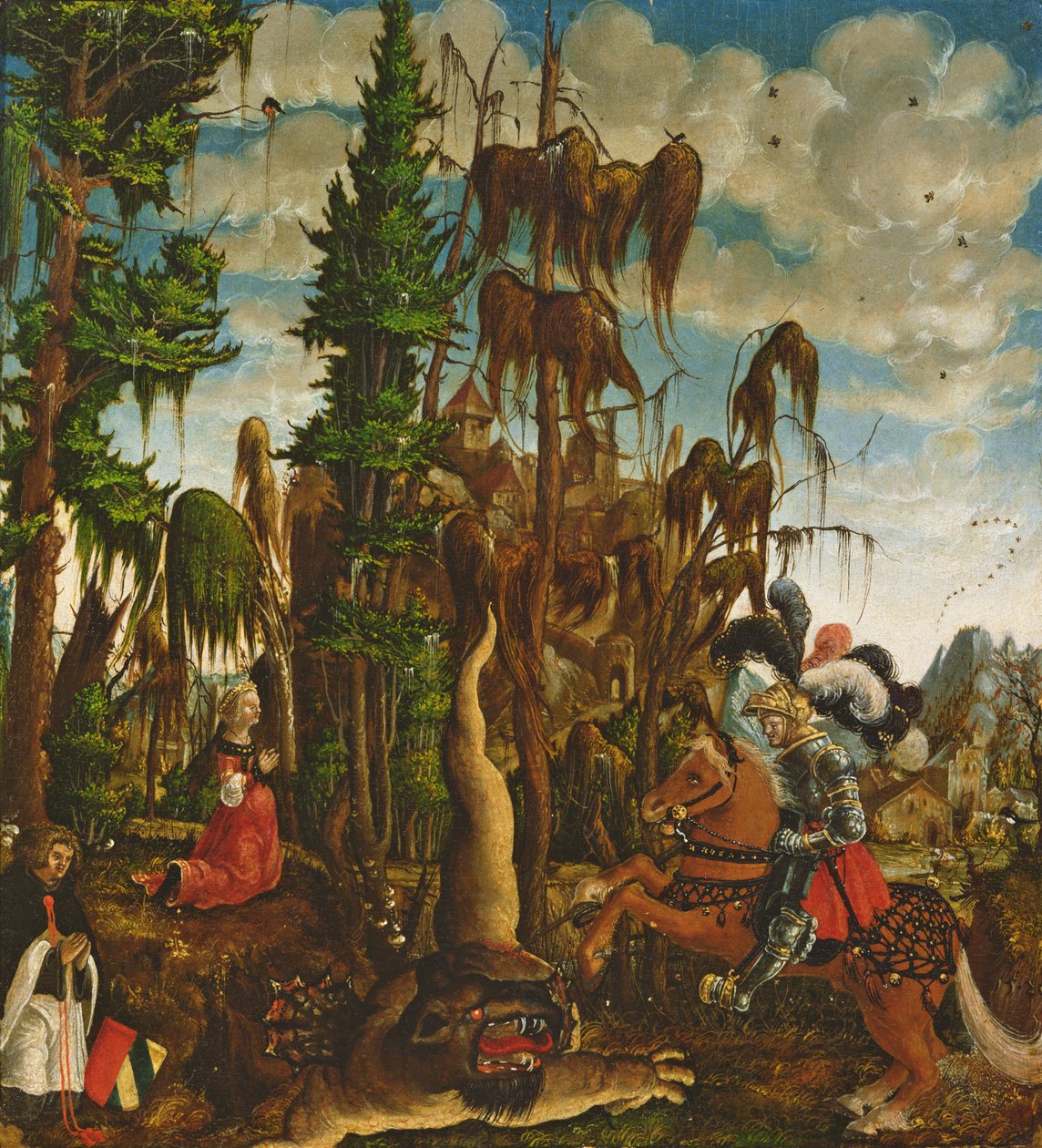 Szent György megmenti a hercegnőt a sárkánytól, 1520 alkotó: Georg Lemberger