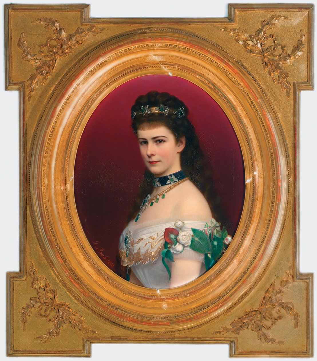 Bajor Erzsébet arcképe Diademmel, 1885 előtt alkotó: Georg Martin Ignaz Raab
