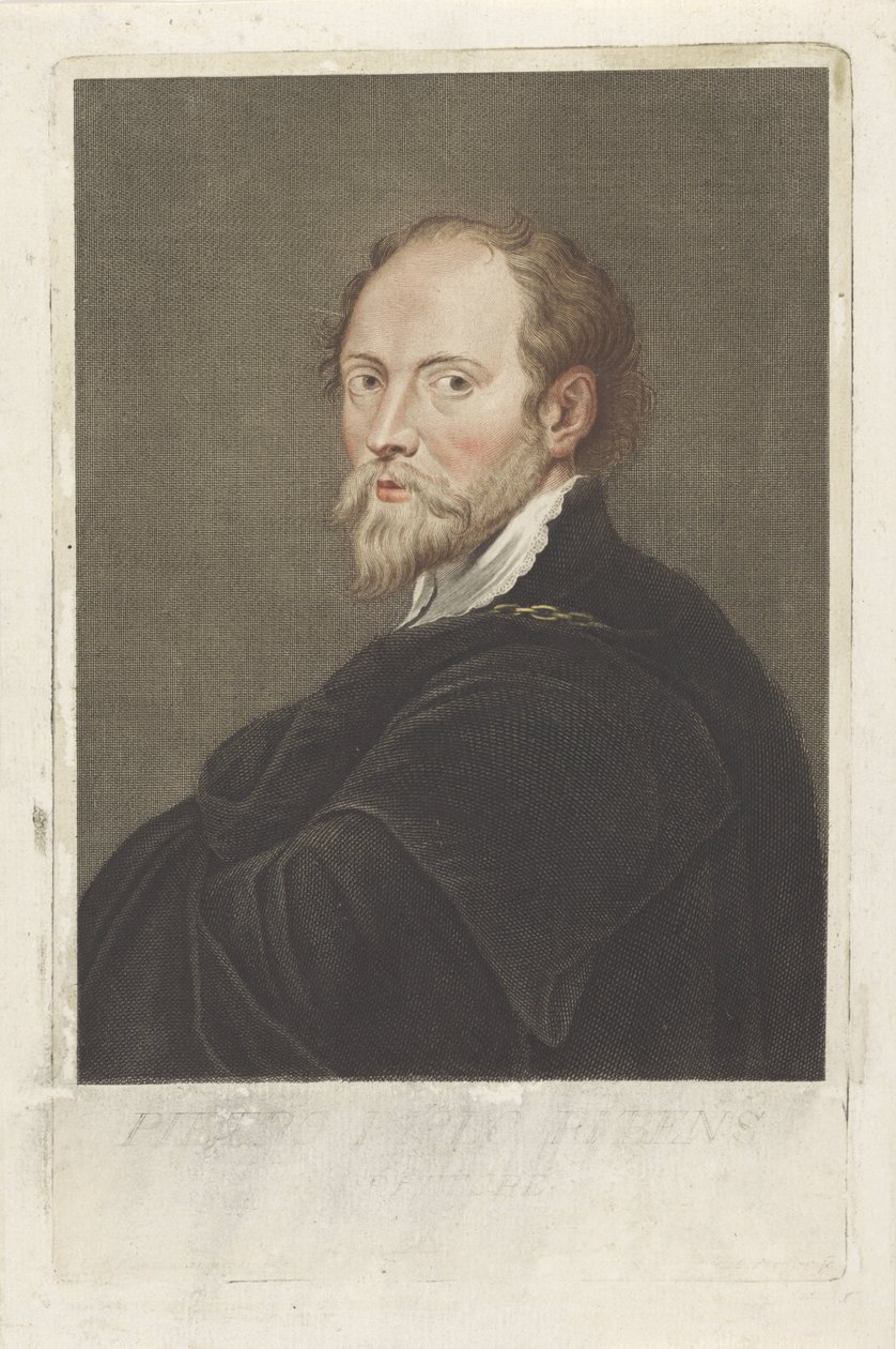 Peter Paul Rubens művész portréja Művészek portréi (sorozat címe) alkotó: Georg Martin Preissler