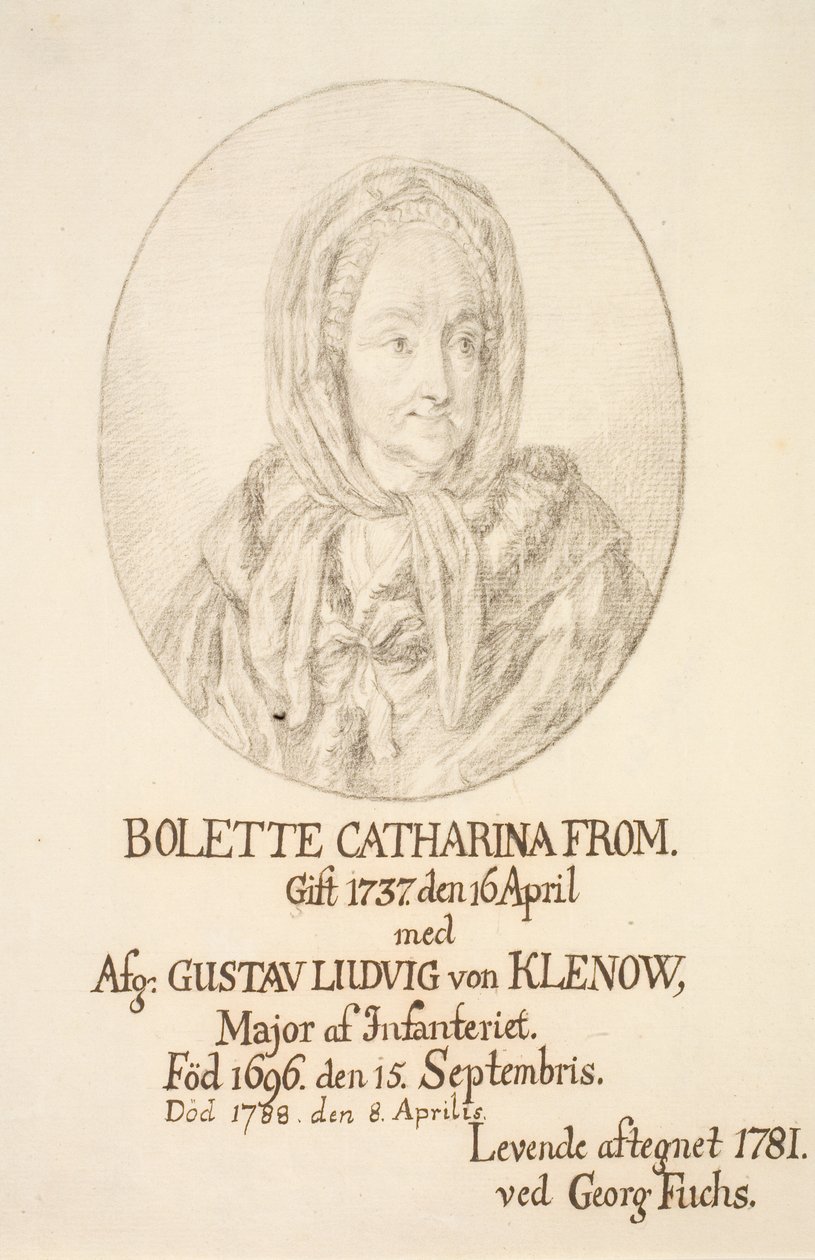 Bolette Catharina portréja alkotó: Georg Mathias Fuchs