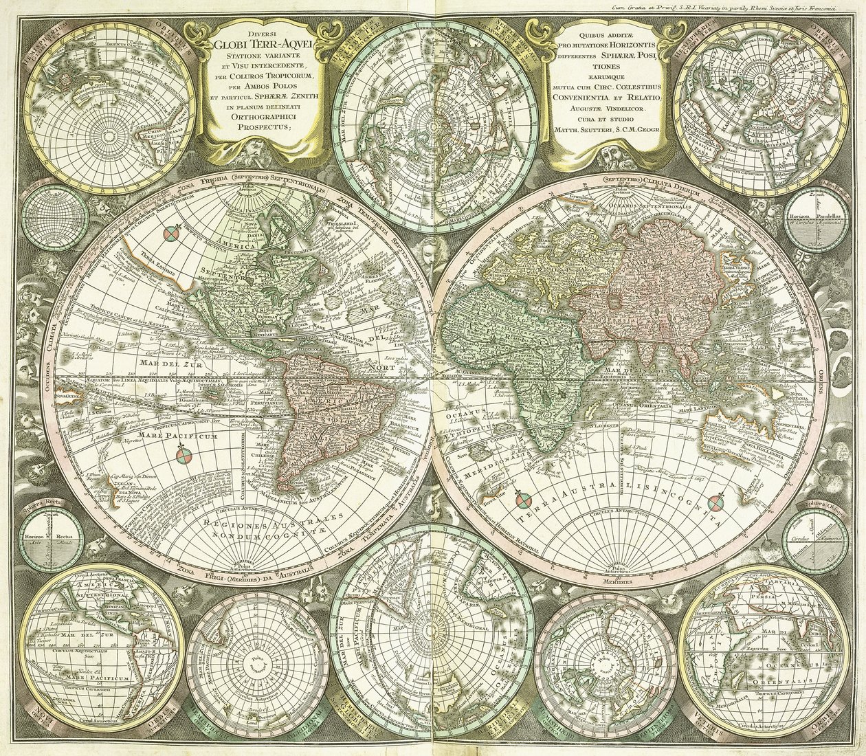 Világtérkép, 1744 alkotó: Georg Matthäus Seutter