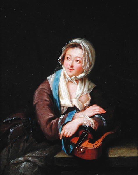 Hölgy hangszerrel alkotó: Georg Melchior Kraus