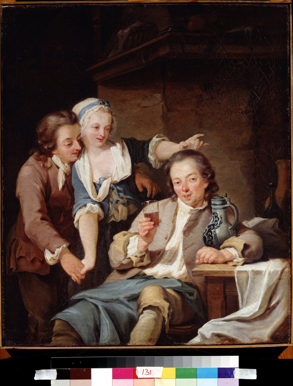 Mari trompe (bor és szerelem). Megtévesztett férj (Bor és szerelem). Georg Melchior Kraus (1737-1806) festménye alkotó: Georg Melchior Kraus