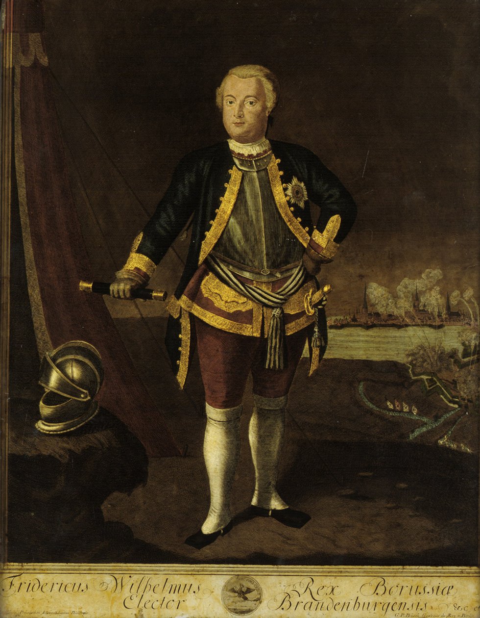 I. Frigyes porosz Frigyes Vilmos porosz király Brandenburgi választófejedelem alkotó: Georg-Paul Busch