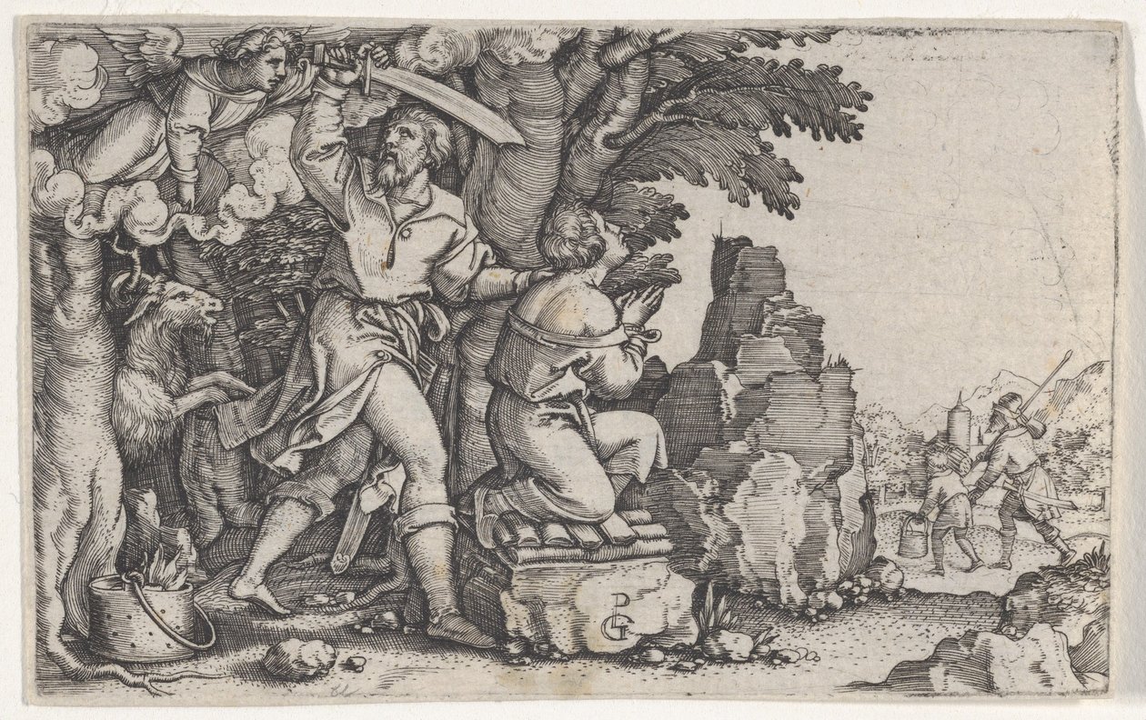 Ábrahám áldozata, Ábrahám történetéből. alkotó: Georg Pencz