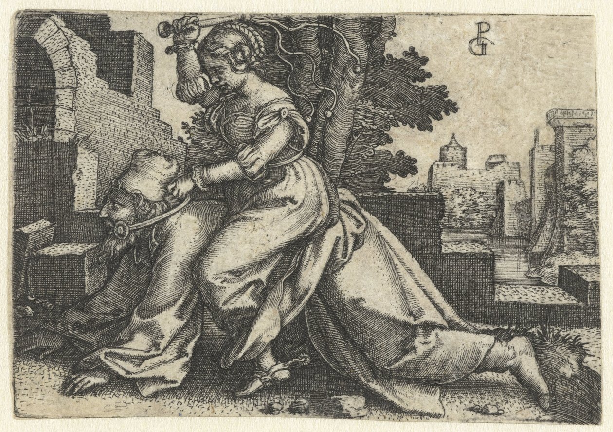 Arisztotelész és Phyllis (Campaspe) alkotó: Georg Pencz