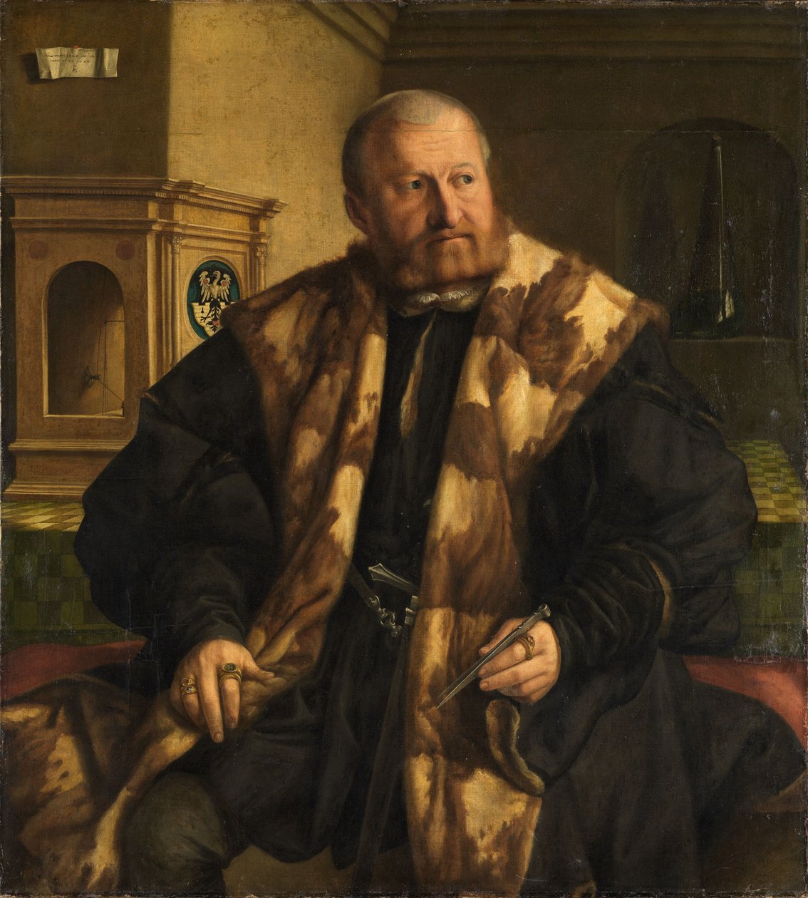 Jörg Herz, a nürnbergi pénzverőmester portréja alkotó: Georg Pencz