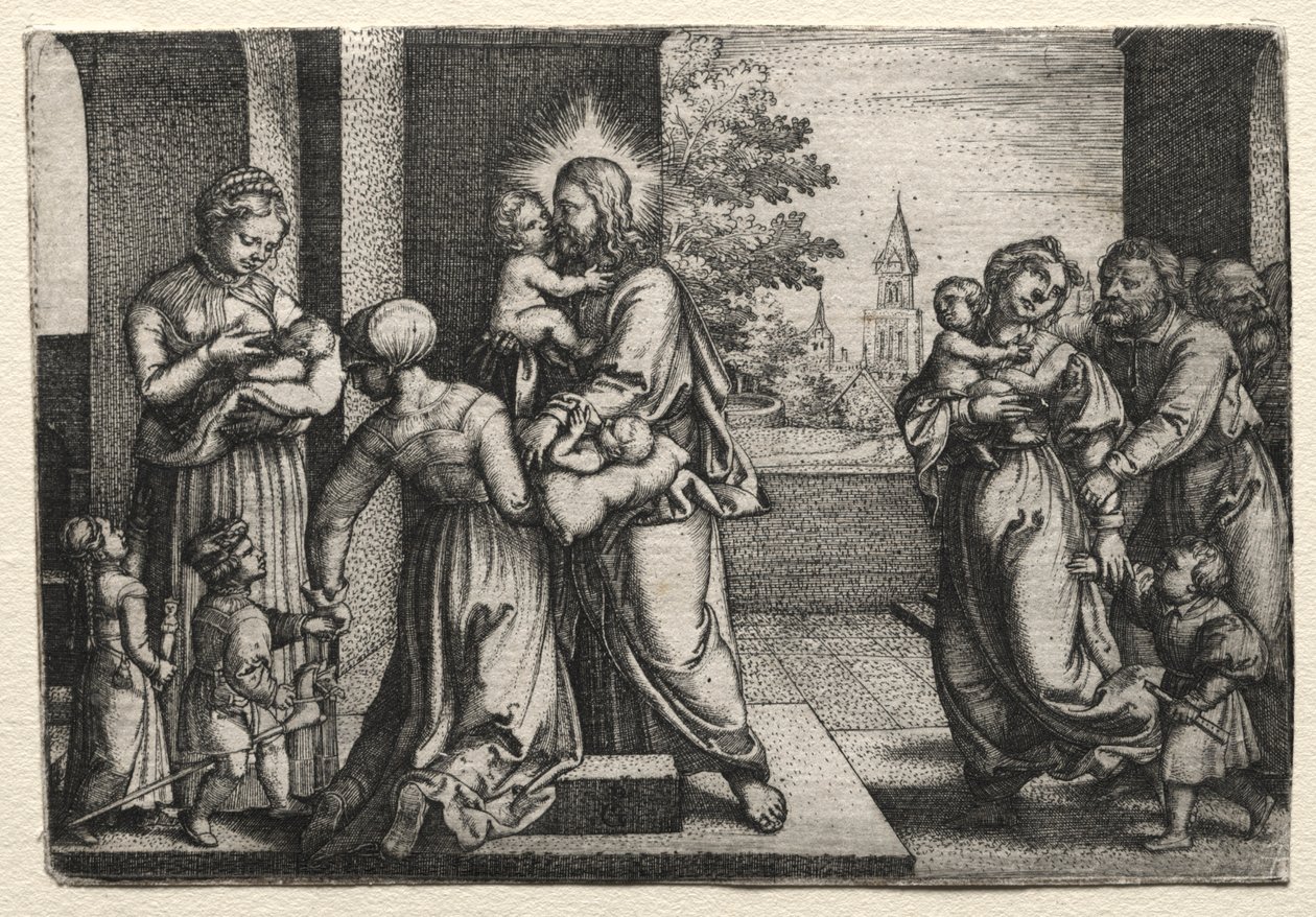 Krisztus kisgyermekekkel alkotó: Georg Pencz