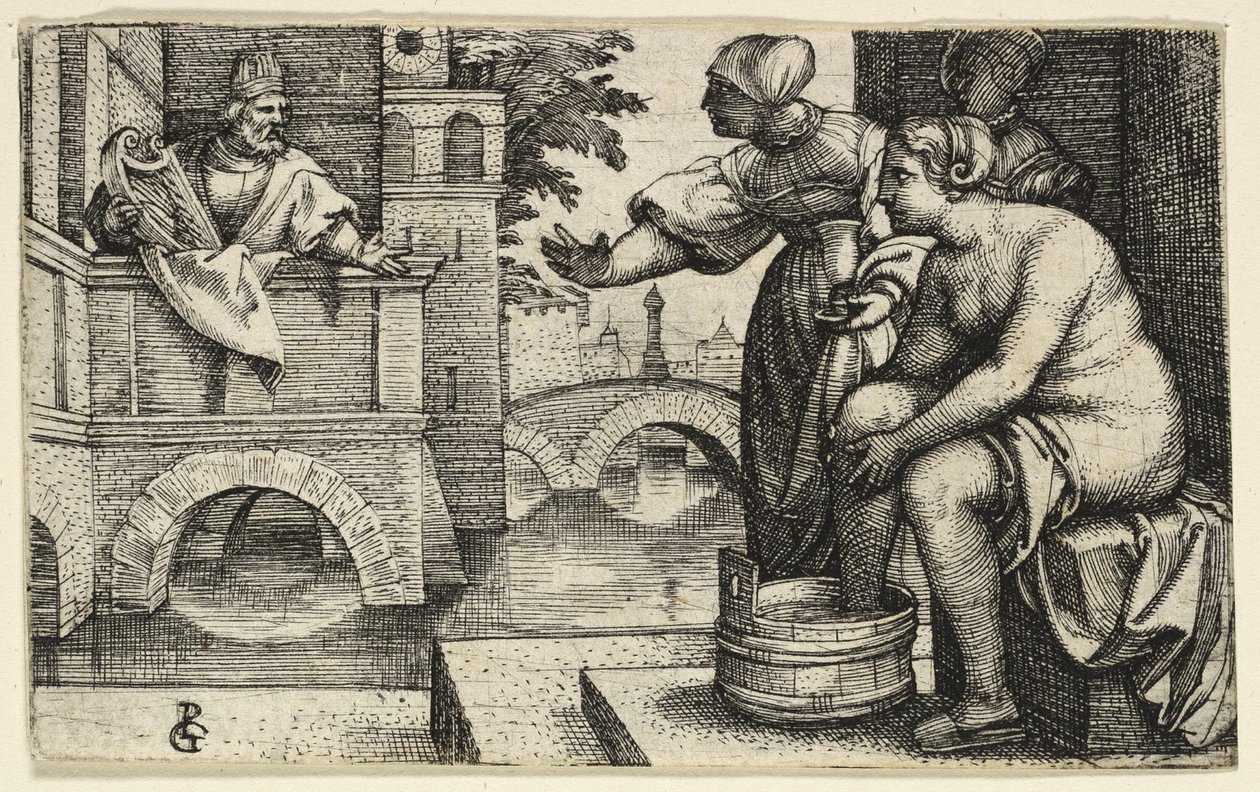 Dávid Betsabét figyeli alkotó: Georg Pencz