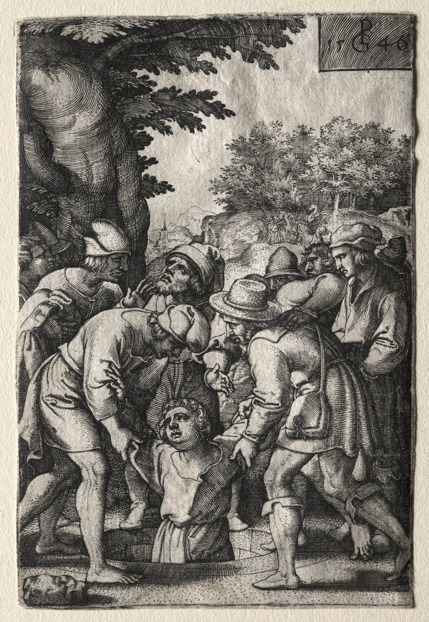 József kútba süllyesztette, 1546. alkotó: Georg Pencz