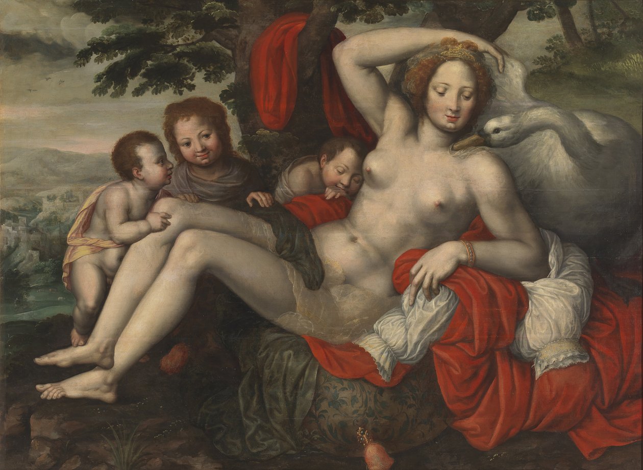 Léda és a hattyú, 16. század közepe alkotó: Georg Pencz