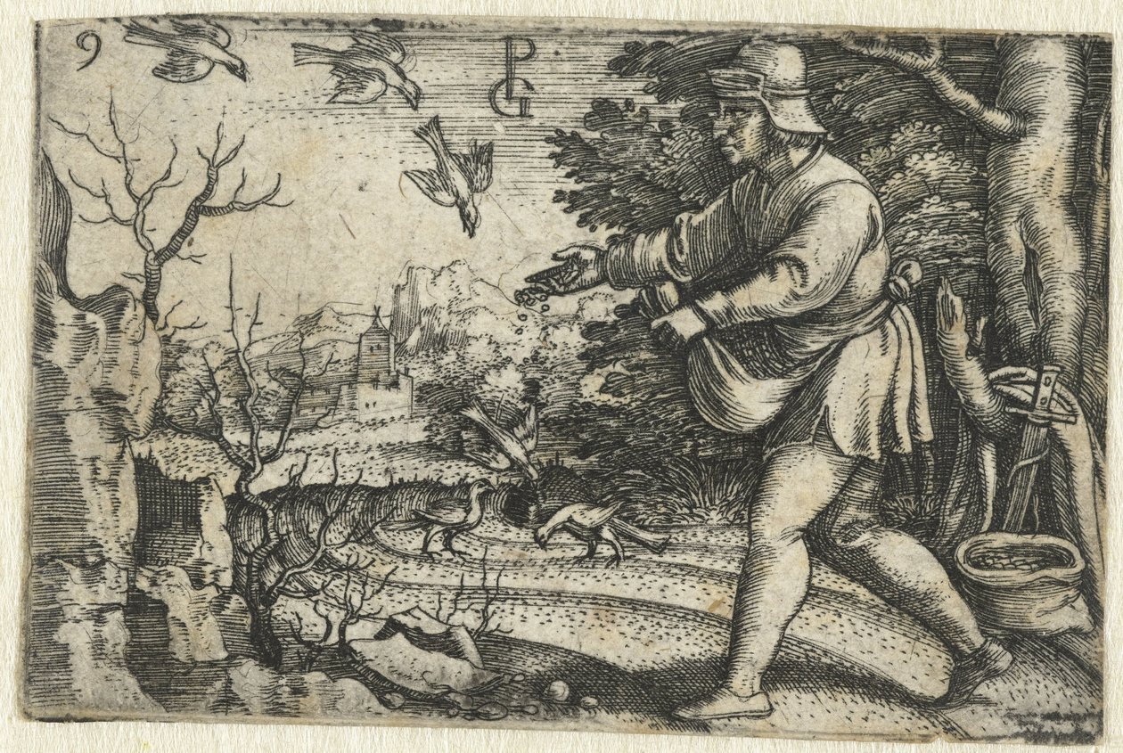 Példabeszéd a magvetőről Krisztus élete (sorozat címe) alkotó: Georg Pencz
