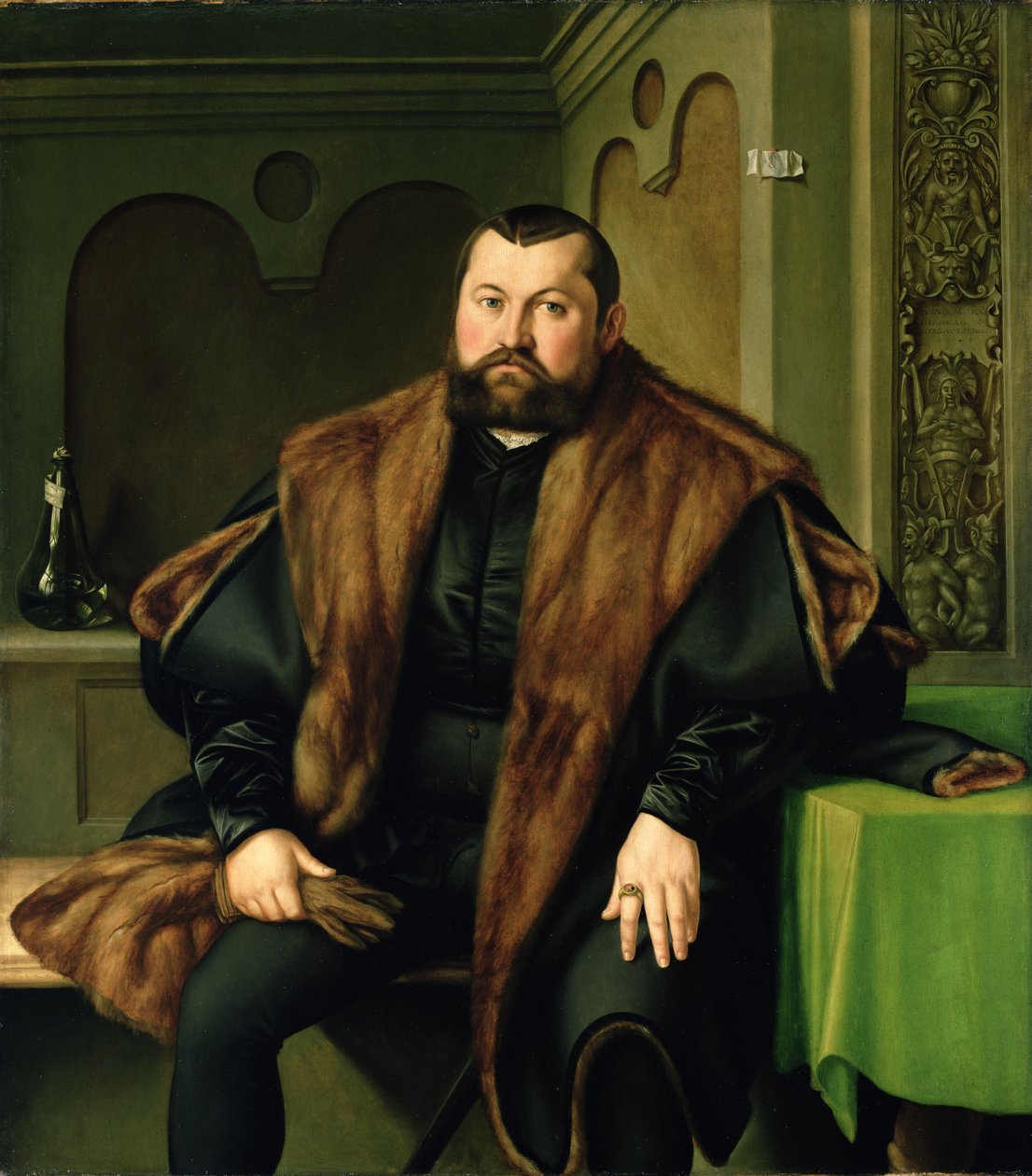 Sigmund Baldinger (1510-1558) portréja, 1545 alkotó: Georg Pencz
