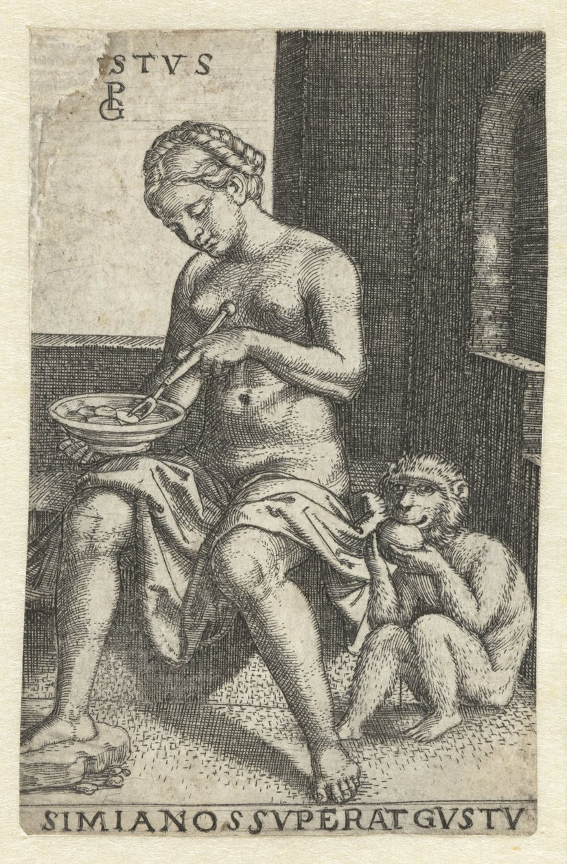 Ízlel (Gustus) Gvstvs simia nos svperat gvstv (cím az objektumon) Five Senses (sorozat címe) alkotó: Georg Pencz
