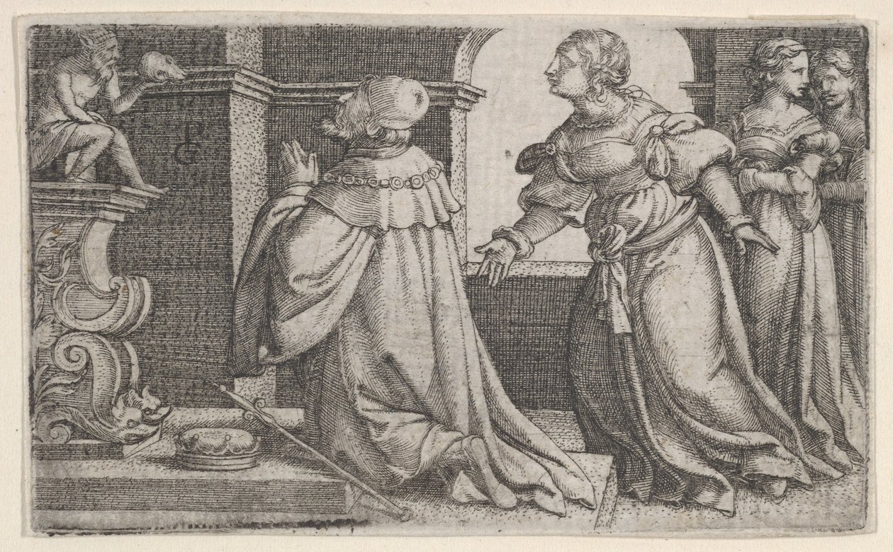 Salamon bálványokat imád. alkotó: Georg Pencz
